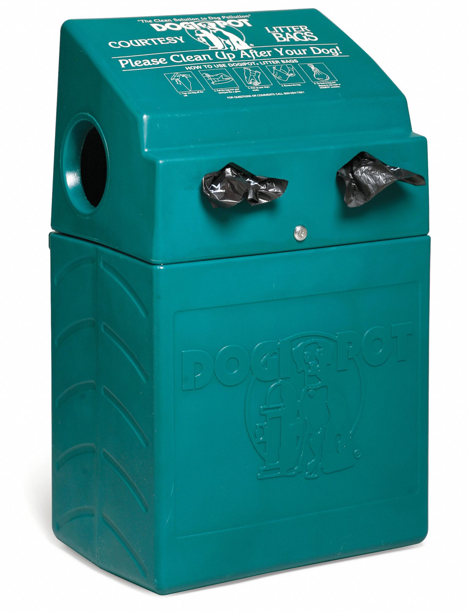 Pet Waste Station, Bag Dispenser, Green