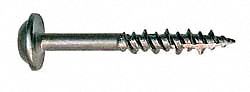 Wood Screw, #7, 1 1/4 In, Fine, Pk 100