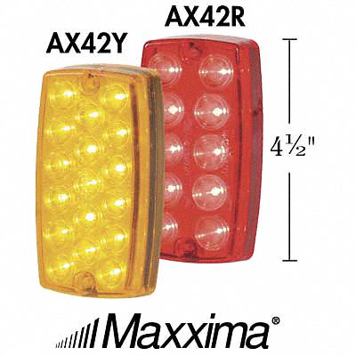 Park/Turn Light, LED, Amber, Surf, Rectangle