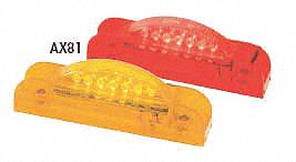 Clearance Light, LED, Red, Surf, Rect, 4 L