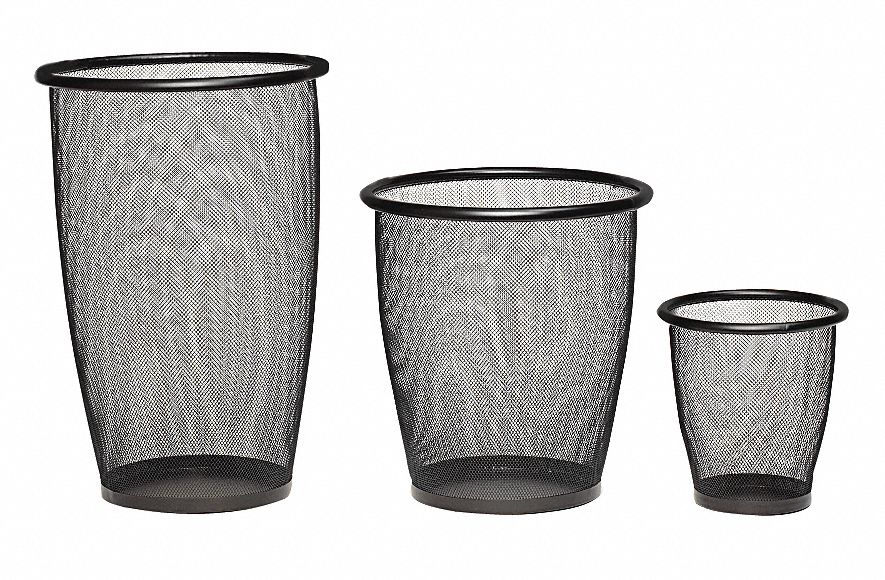 Mesh Small Round Wastebasket, 14-1/2H