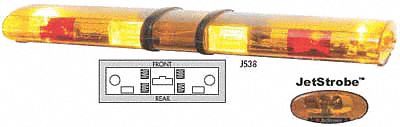 Lightbar, Strobe, Amber/Red, Perm, 48 In