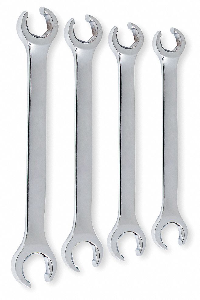 Flare Nut Wrench Set, 3/8-1 in., 4 Pc