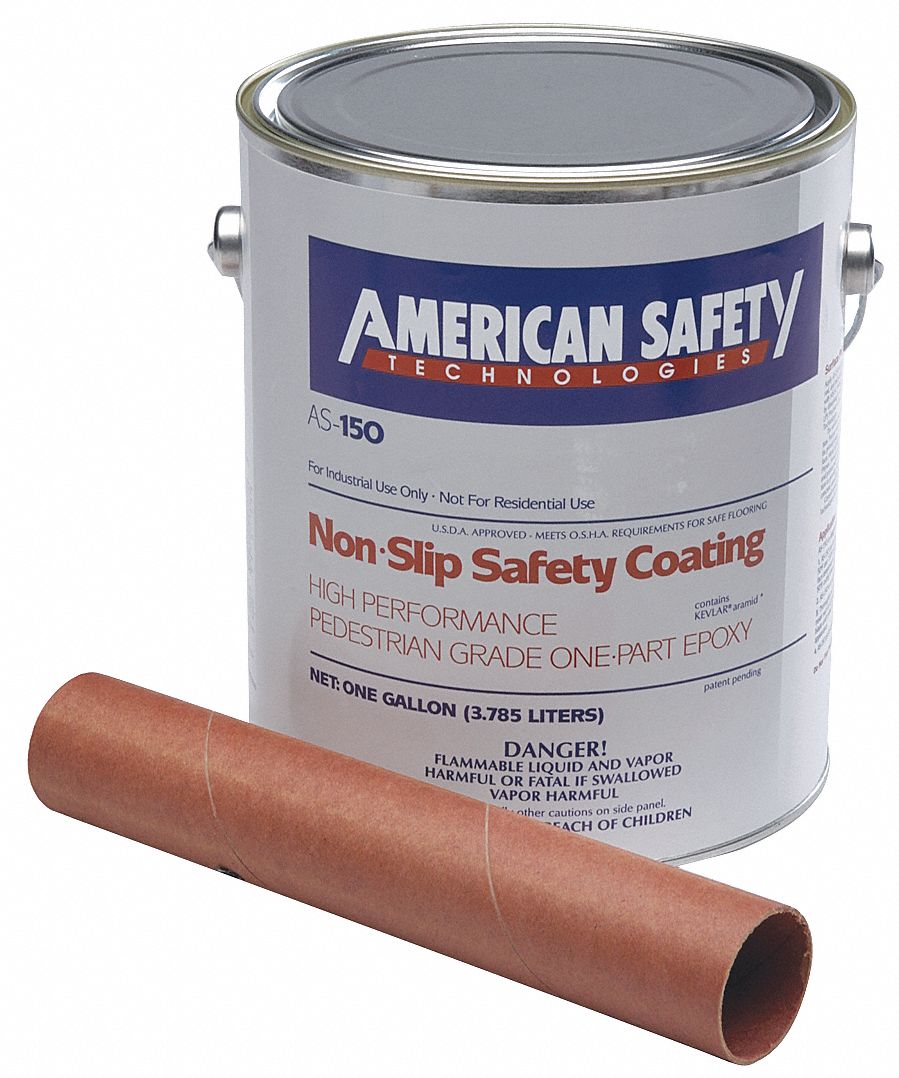 Anti-Slip Floor Coating, 1 gal, Med Gray