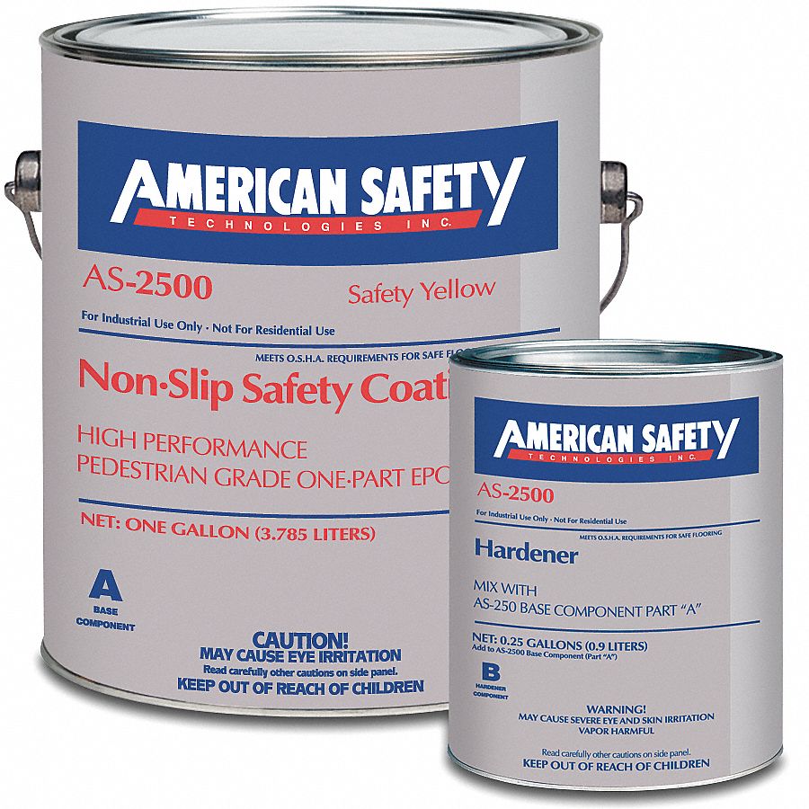 Anti-Slip Floor Coating, 1 gal, Safety Ylw