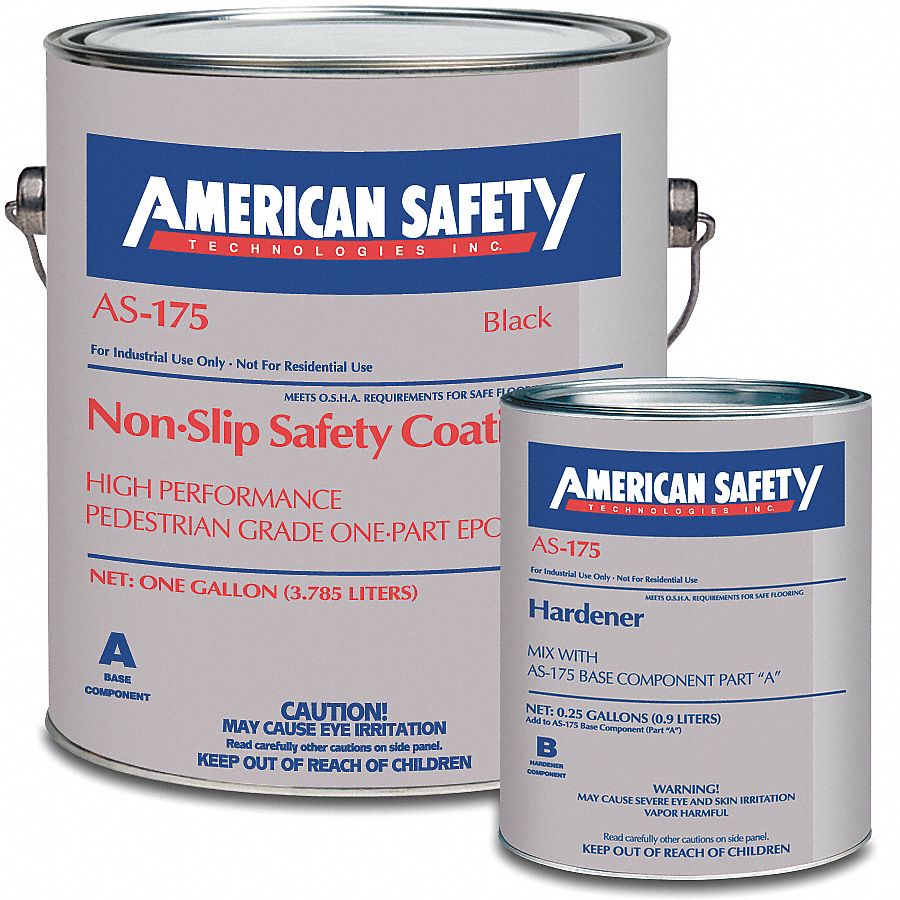 Anti-Slip Floor Coating, 1 gal, Black