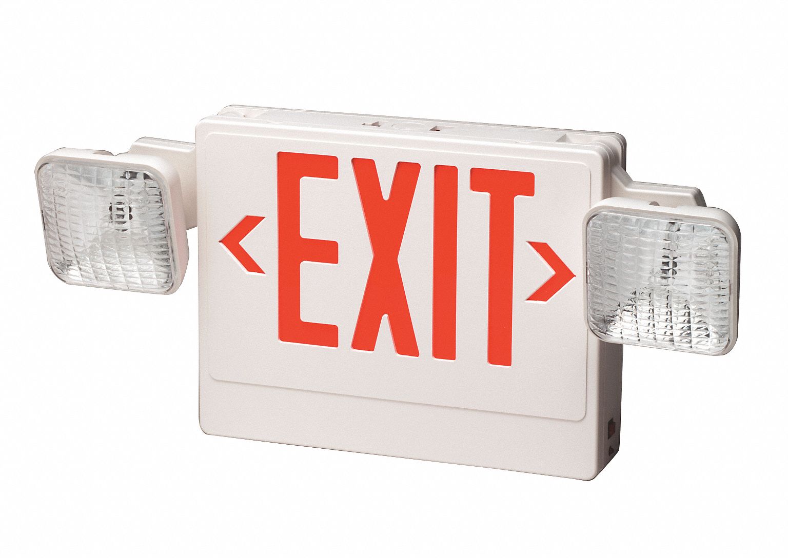 Exit Sign w/Emergency Lights, 12W, Grn
