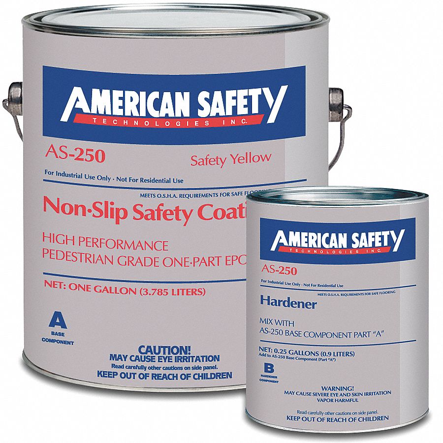 Anti-Slip Floor Coating, 1 gal, Safety Ylw