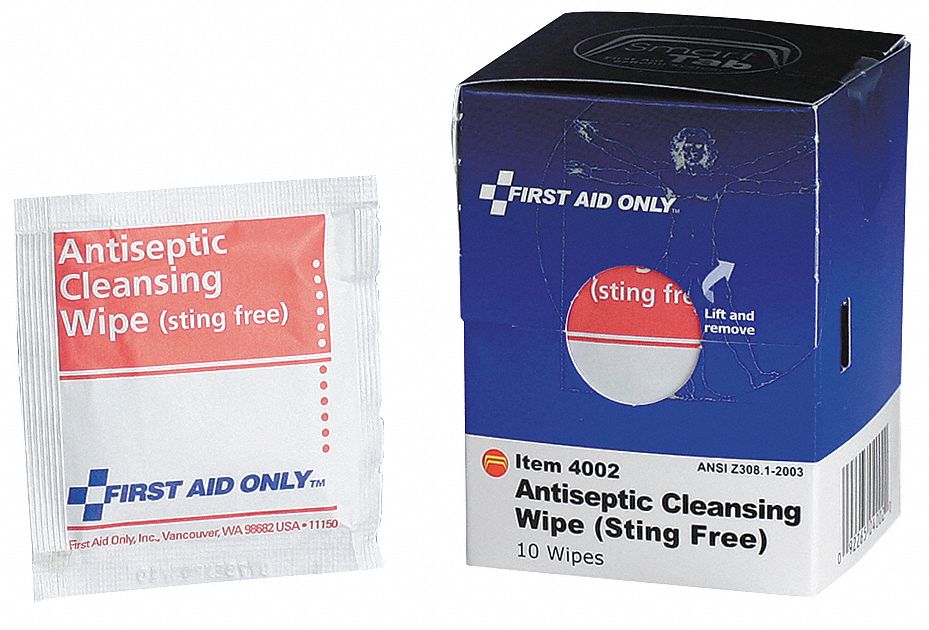 Antiseptic Cleansing Wipe, Pk 10