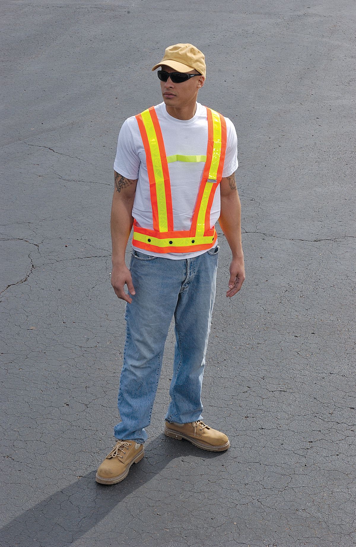 High Visibility Sash, Class 1, 3XL, Orange