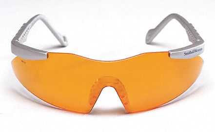 Safety Glasses, Orange, Scratch-Resistant