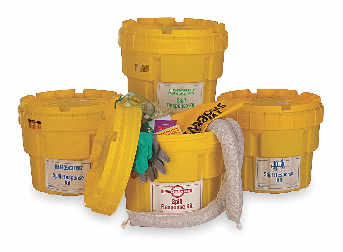 Spill Kit, Scrw Top Contnr, 8.5 gal