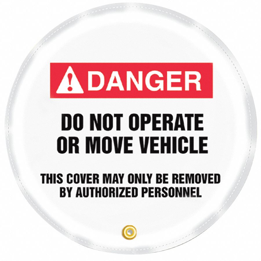 Danger Sign, 24 x 24In, R and BK/WHT, Vinyl