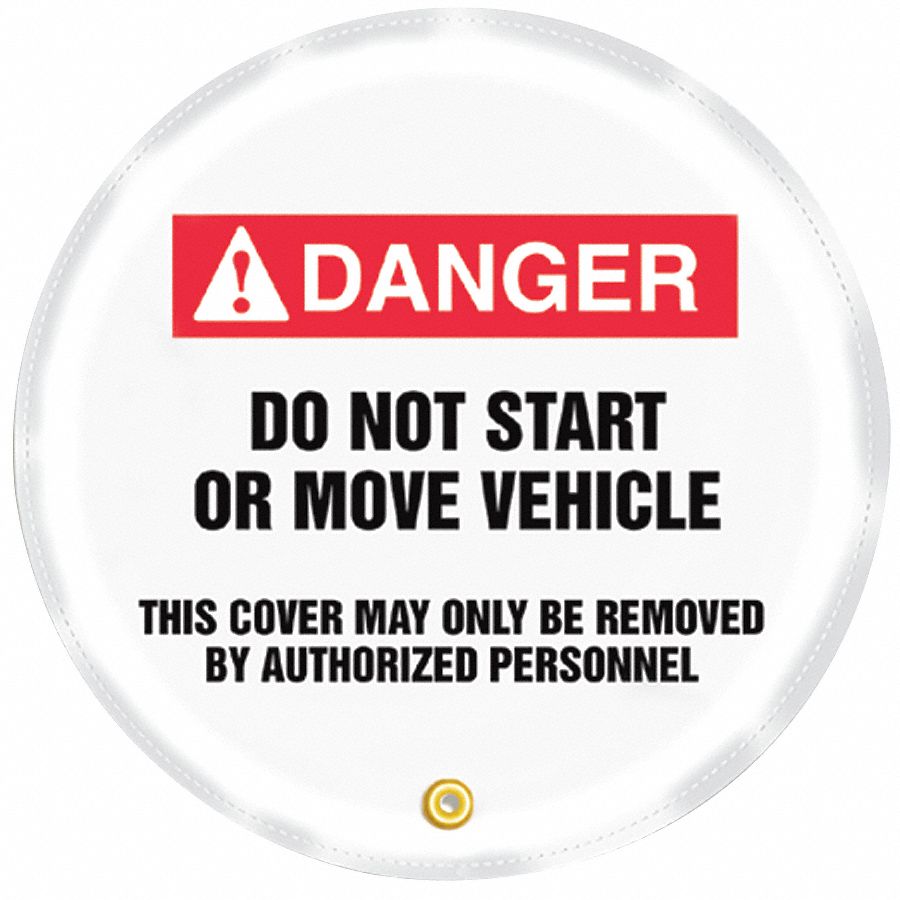 Danger Sign, 20 x 20In, R and BK/WHT, Vinyl