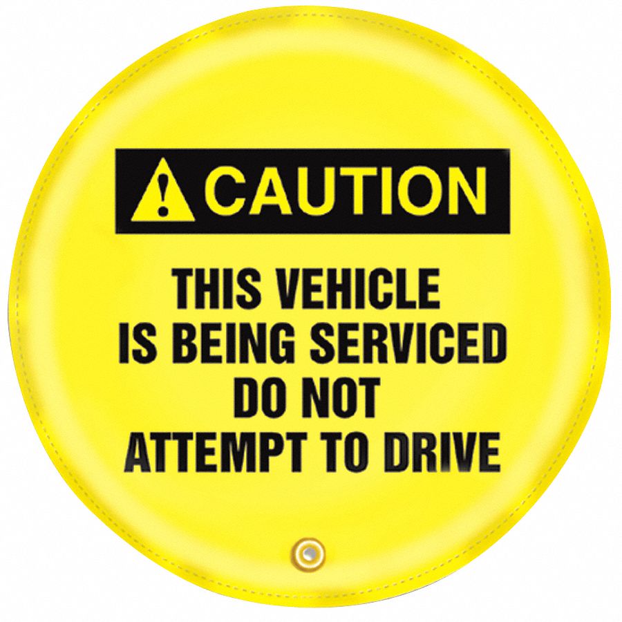 Caution Sign, 20 x 20In, BK/YEL, ENG, SURF