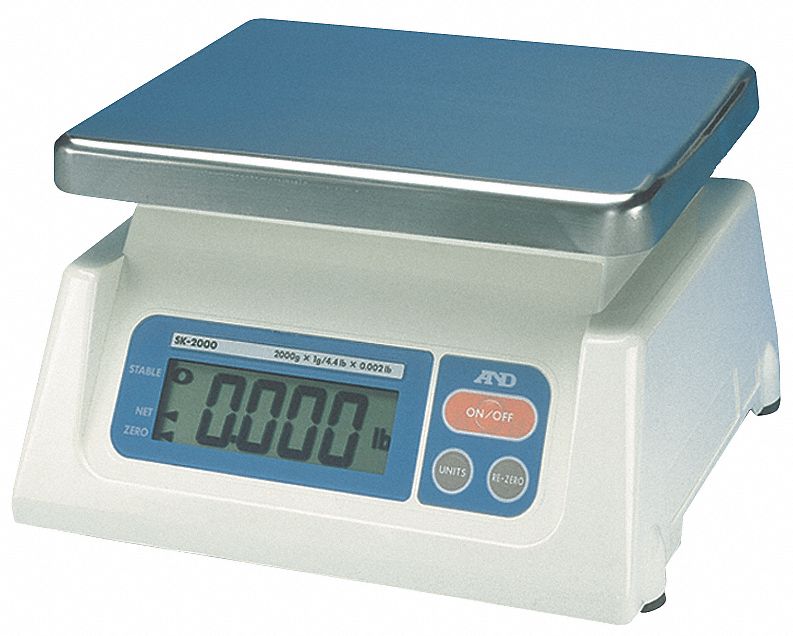 Digital Bench Scale, SS Pltfrm, 4.4 lb Cap