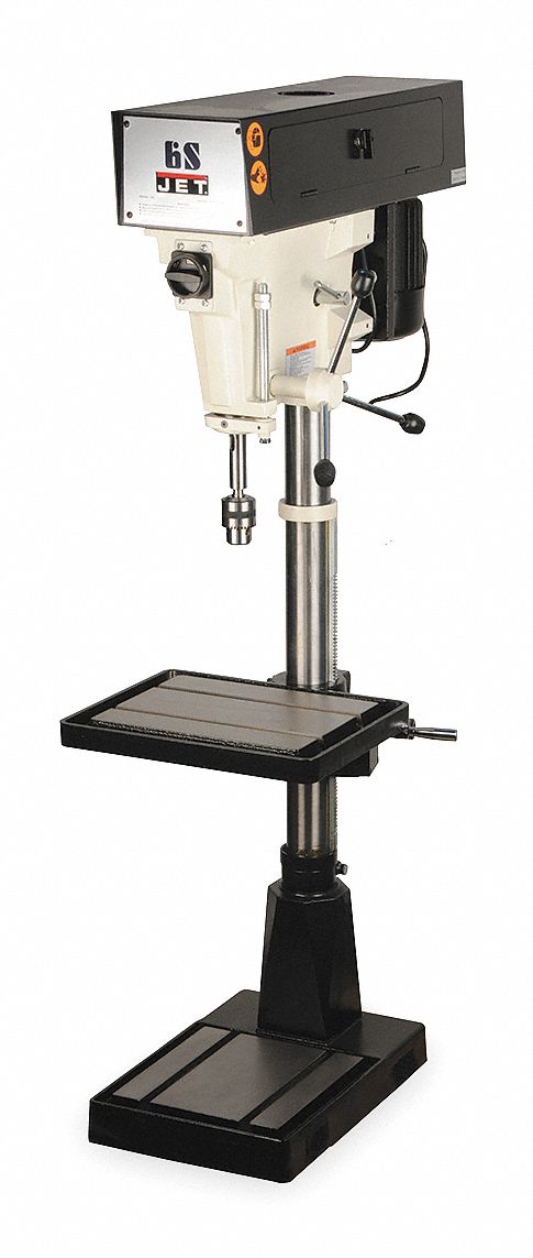 Floor Drill Press, 15  In, 1 HP, 115/230 V