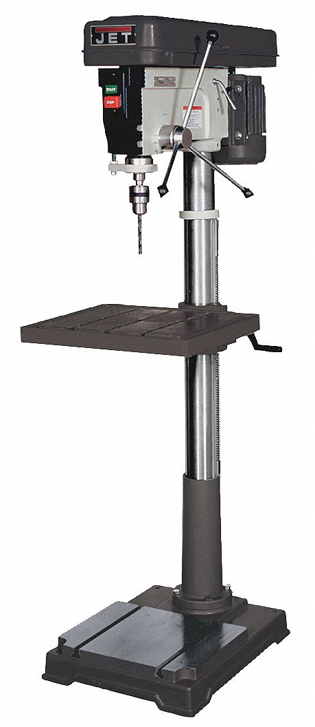 Floor Drill Press, 20  In, 1 HP, 120 V