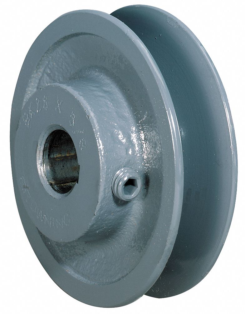 V-Belt Pulley, 2.5 In OD, 1/2 In Bore, 1GRV