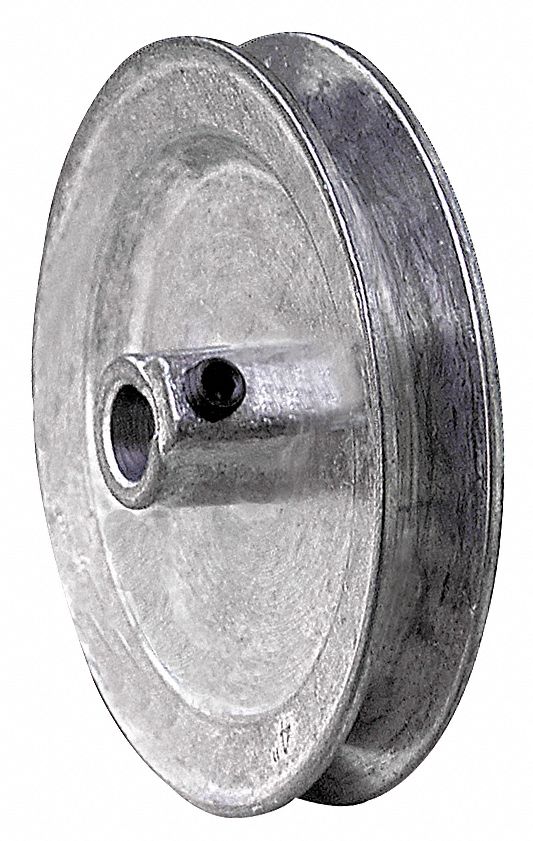 V-Belt Pulley, 4 In OD, 1/2 In Bore, 1GRV