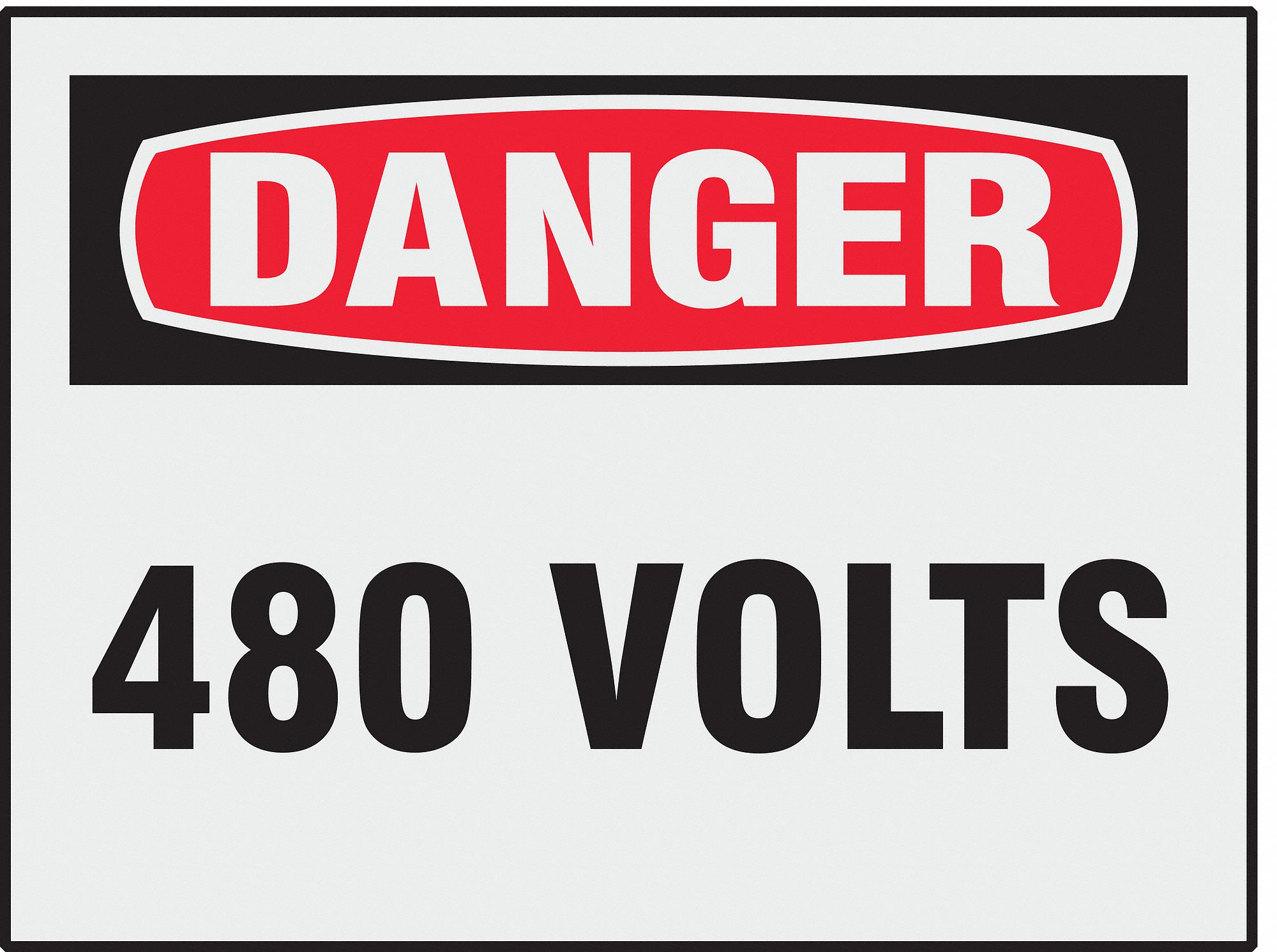 Danger Label, 5 In. W, 3-1/2 In. H, PK 8