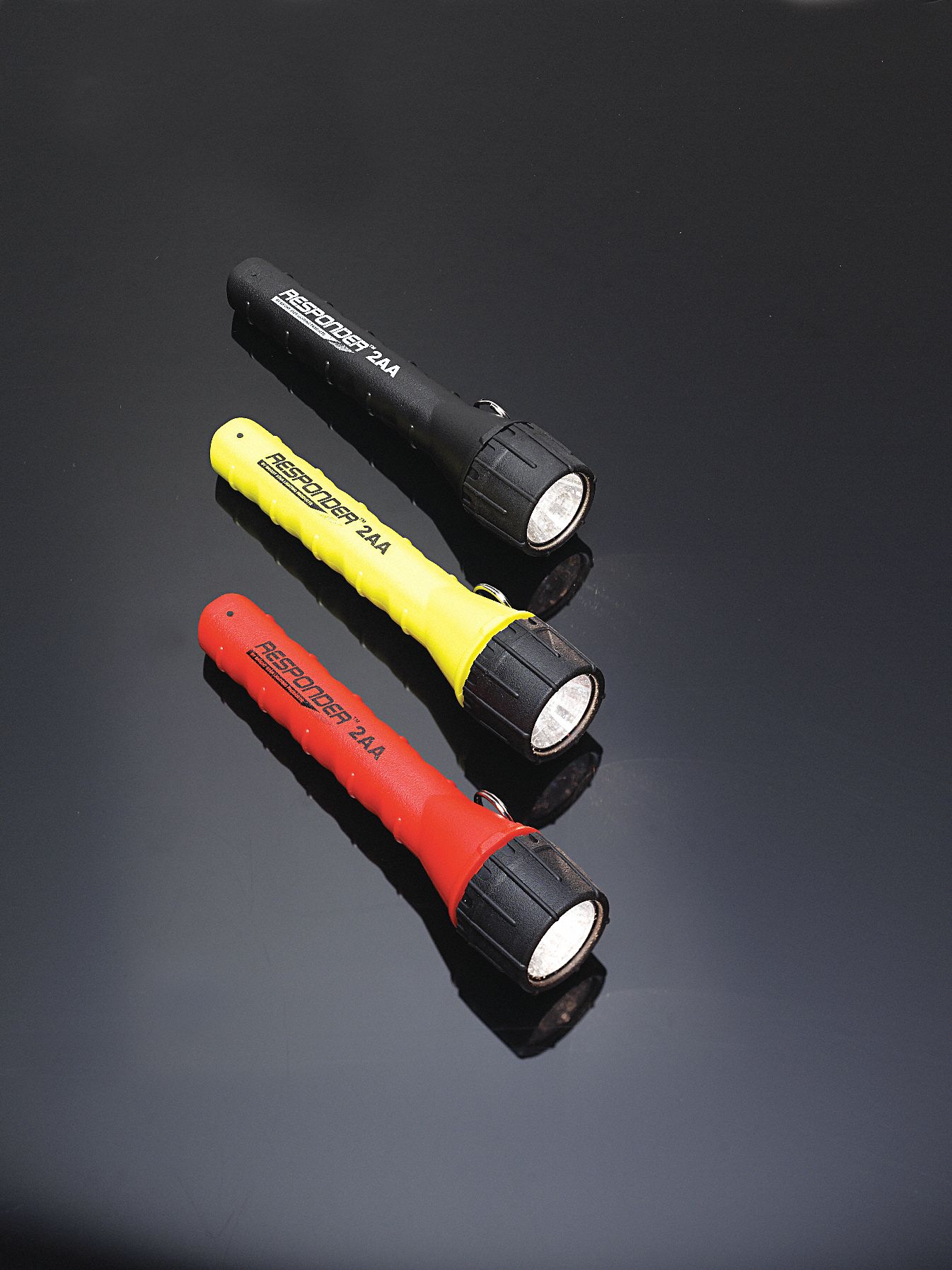Handheld Flashlight, 2AA Batteries, Orange