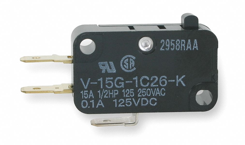 Snap Switch, 10A, SPDT, Pin Plunger