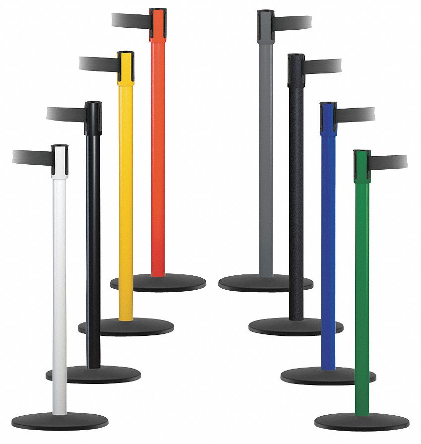 Indoor Portable Post, Post Finish White
