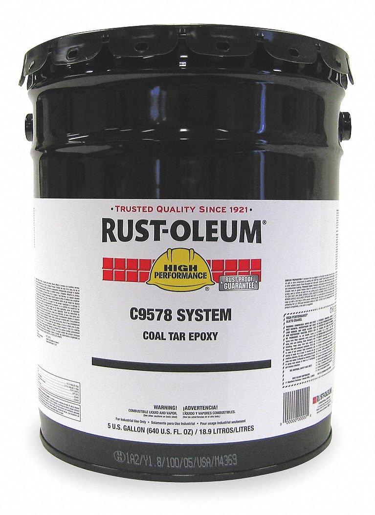 Coal Tar Epoxy, Black, 5 gal., Partial Fill