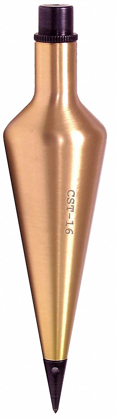 Brass Pumb Bob, Steel Point, 14 Oz