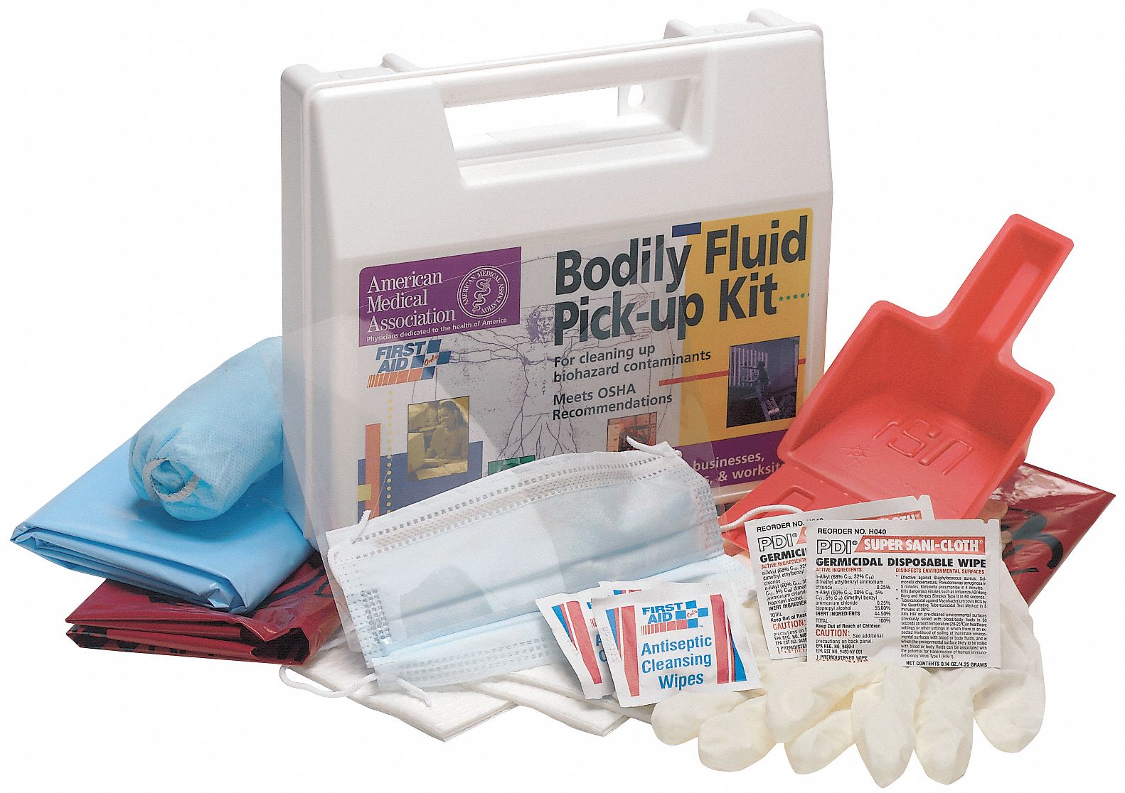 Biohazard Spill Kit, Carrying Case, White