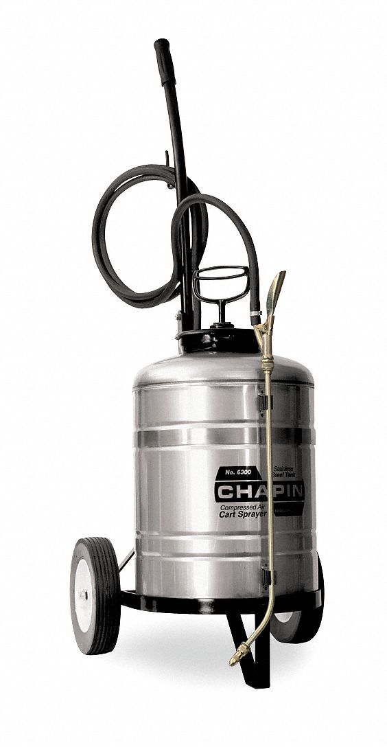 Cart Sprayer, 6 gal., Stainless Steel