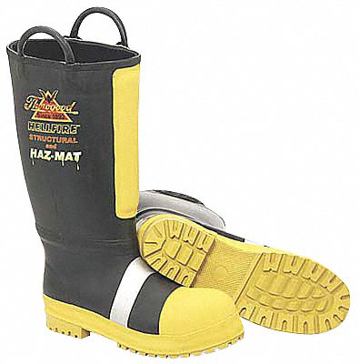Struct/Hazmat Fire Boots, Men, 10-1/2M, 1PR