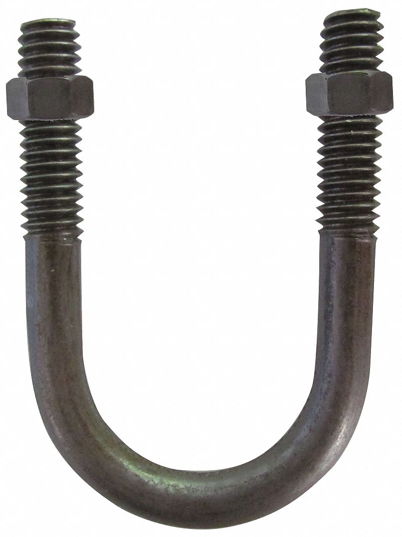 U Bolt, SS, 3/8-16, Pipe 2 In, Pk10