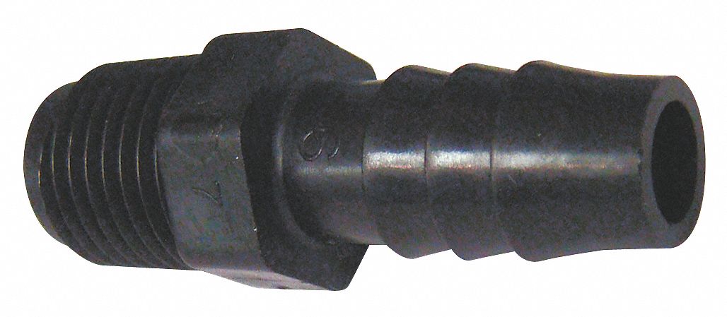 Adapter, 1/4 In Thread, 1/4 In Barb, PK 10