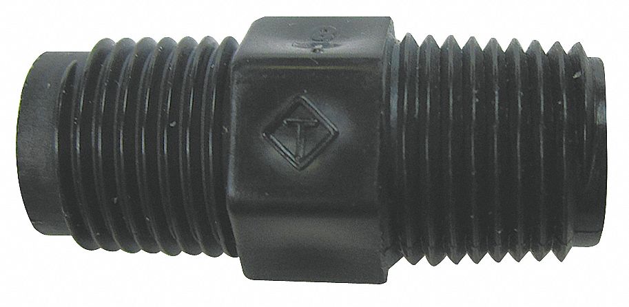 Reducing Nipple, 1/2x1/8 In Thread, PK 5