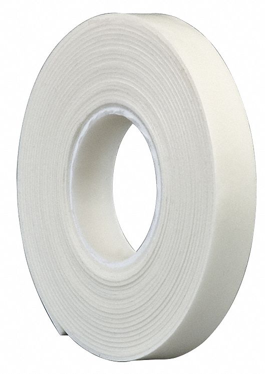 Double Coated Tape, 1 In x 5 yd., White