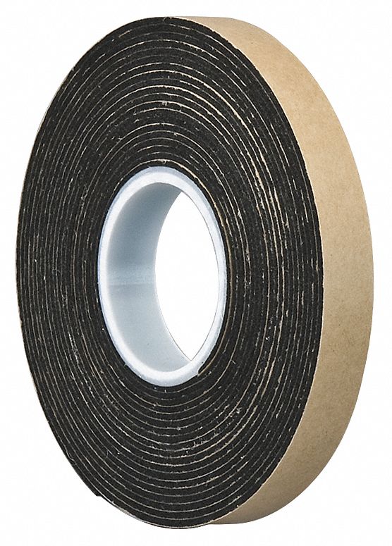 Double Coated Tape, 1 In x 5 yd., Black