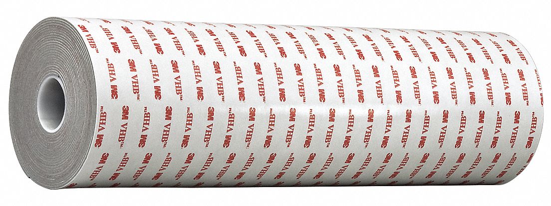 VHB Tape, 12 In x 5 yd., Gray