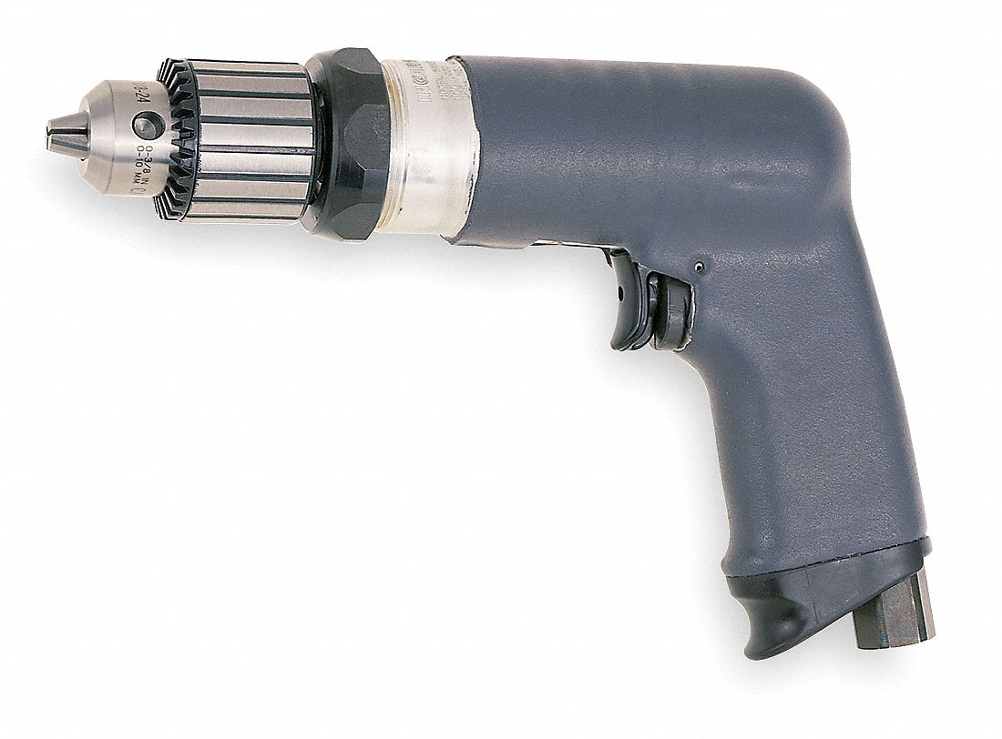 Air Drill, Industrial, Pistol, 3/8 In.