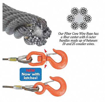 Winch Cable, GS, 7/16 In. x 50 ft.