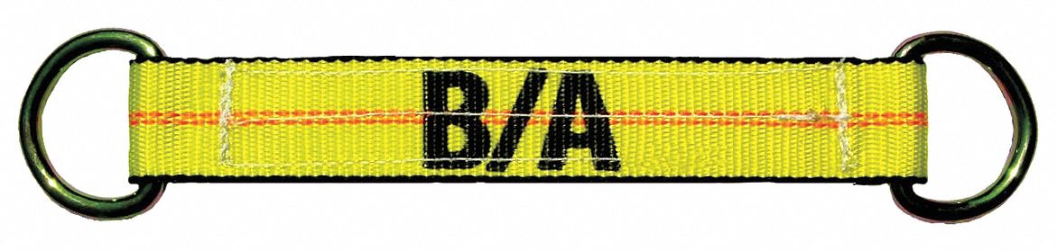 Web Sling Strap, Yellow, Polyester
