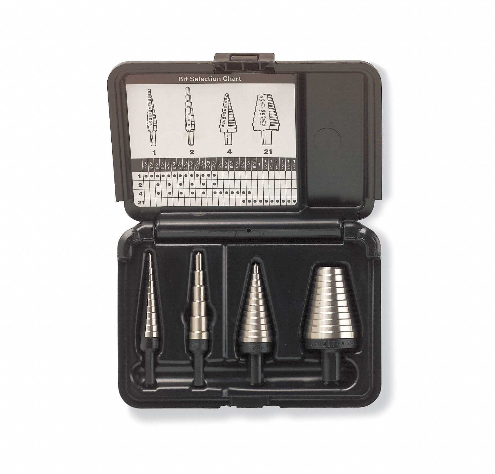 Unibit Step Drill Set1, 2, 4, 21 Size