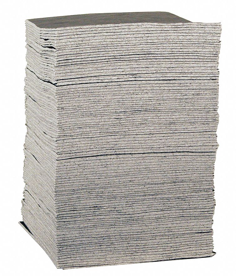 Absorbent Pads, 15 In. W, 19 In. L, PK 100