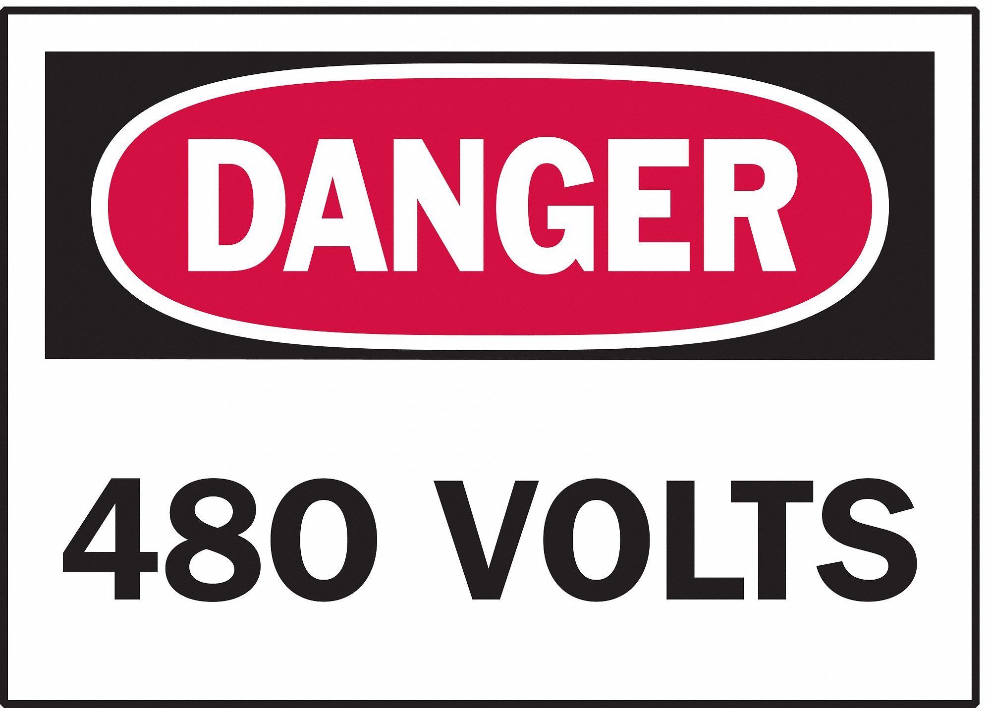 Equipment Label, 3-1/2 In. H, PK 5