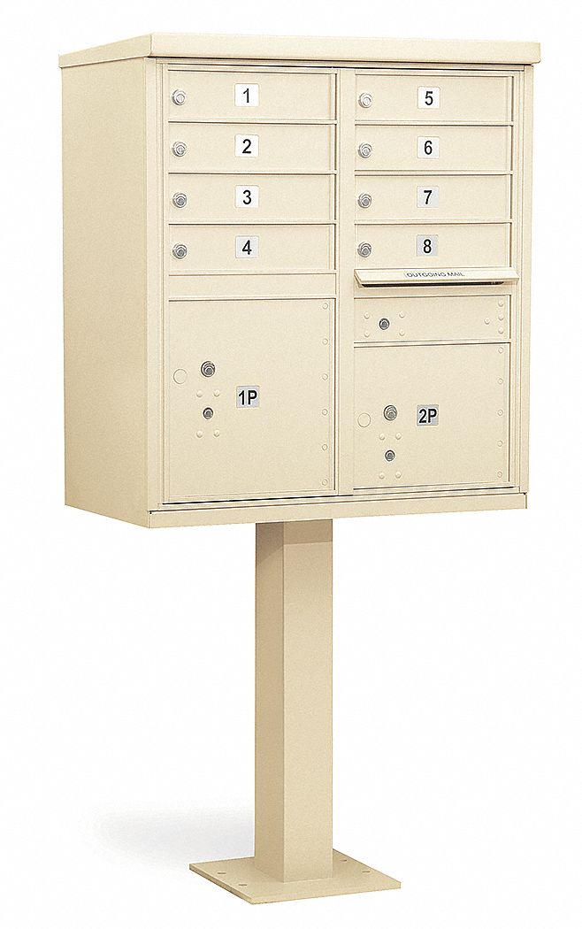 Cluster Box Unit, 8 Doors, Sandstone