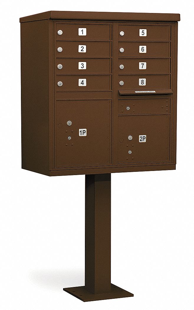 Cluster Box Unit, 8 Doors, Bronze