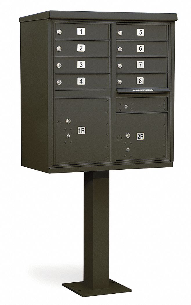 Cluster Box Unit, 8 Doors, Black