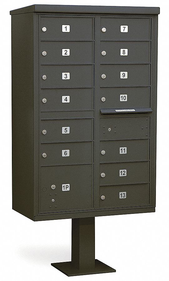 Cluster Box Unit, 13 Doors, Black
