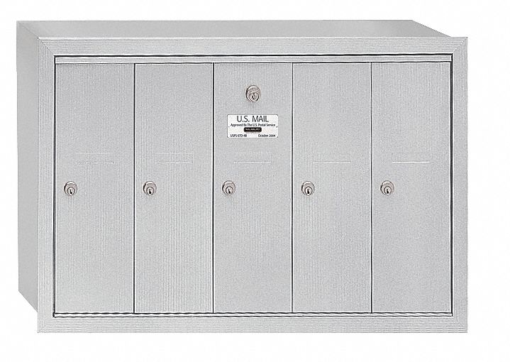 Vertical Mailbox, 5 Doors, Alum
